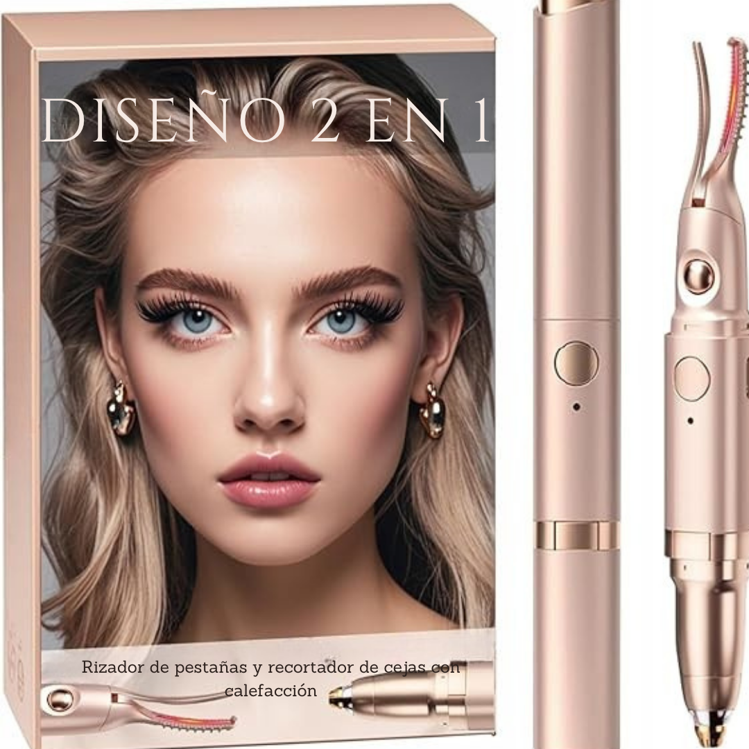 Rizador de pestañas con calefacción 2 en 1