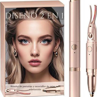 Rizador de pestañas con calefacción 2 en 1