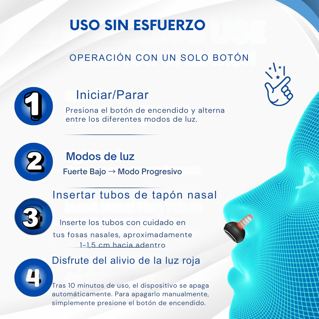 Dispositivo de Terapia Nasal de Luz Roja LumiNose
