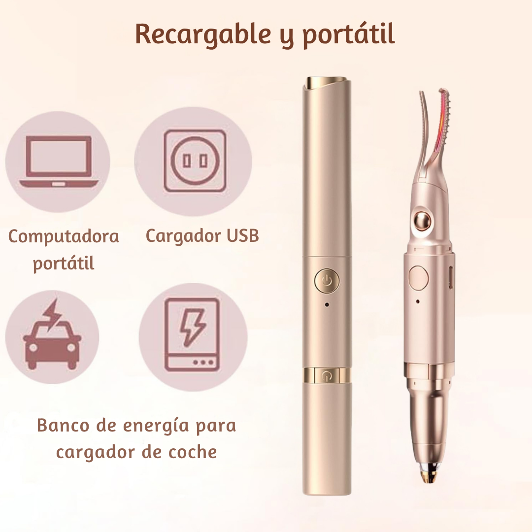 Rizador de pestañas con calefacción 2 en 1