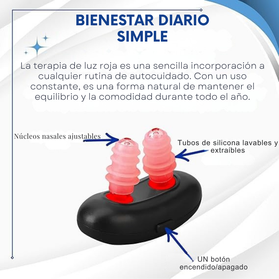 Dispositivo de Terapia Nasal de Luz Roja LumiNose