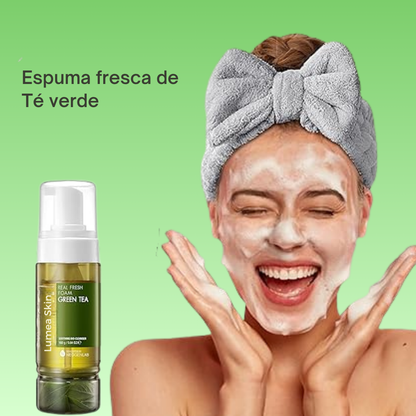 Espuma Limpiadora Coreana de Té Verde + Vincha Facial de Regalo