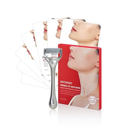 Pack x3 Antiedad para el Cuello: 21 Mascarillas de Colágeno+ Rodillo Reafirmante ¡GRATIS!