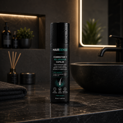 Disimula la calvicie en segundos con Hair Dense™Corrector Capilar en Crema.