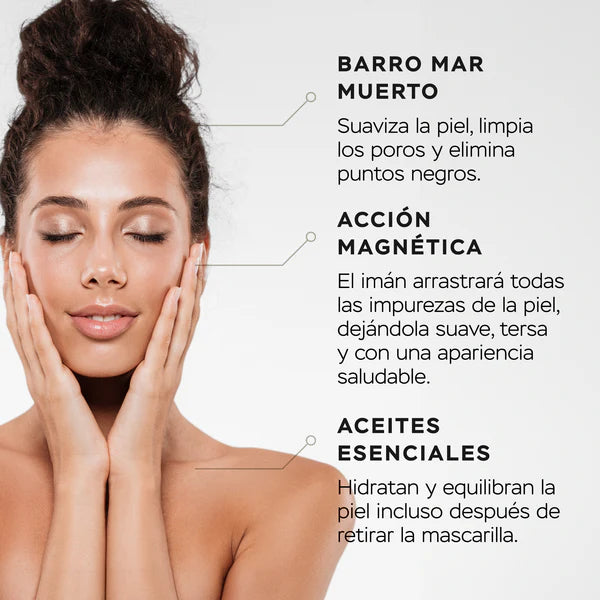 Mascarilla Magnetica con barro del Mar Muerto y polvo de Perla