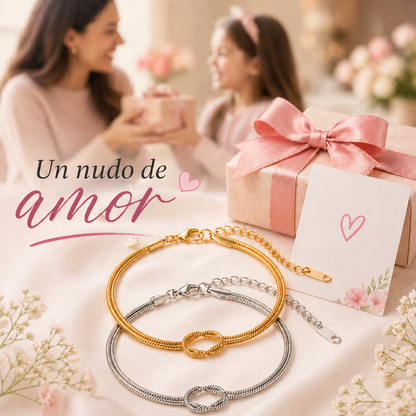 Nudo de Amor 💖El Regalo Perfecto para Mamá + Caja Premium y Tarjeta con Dedicatoria Incluida