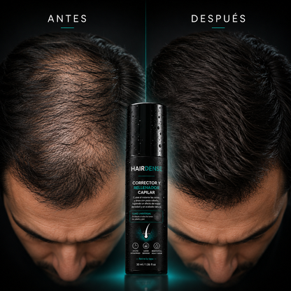 Disimula la calvicie en segundos con Hair Dense™Corrector Capilar en Crema.