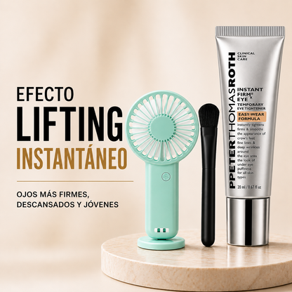 Efecto Lifting Instantáneo | Kit Completo Anti-Edad (Crema + Aplicador + Mini Ventilador)
