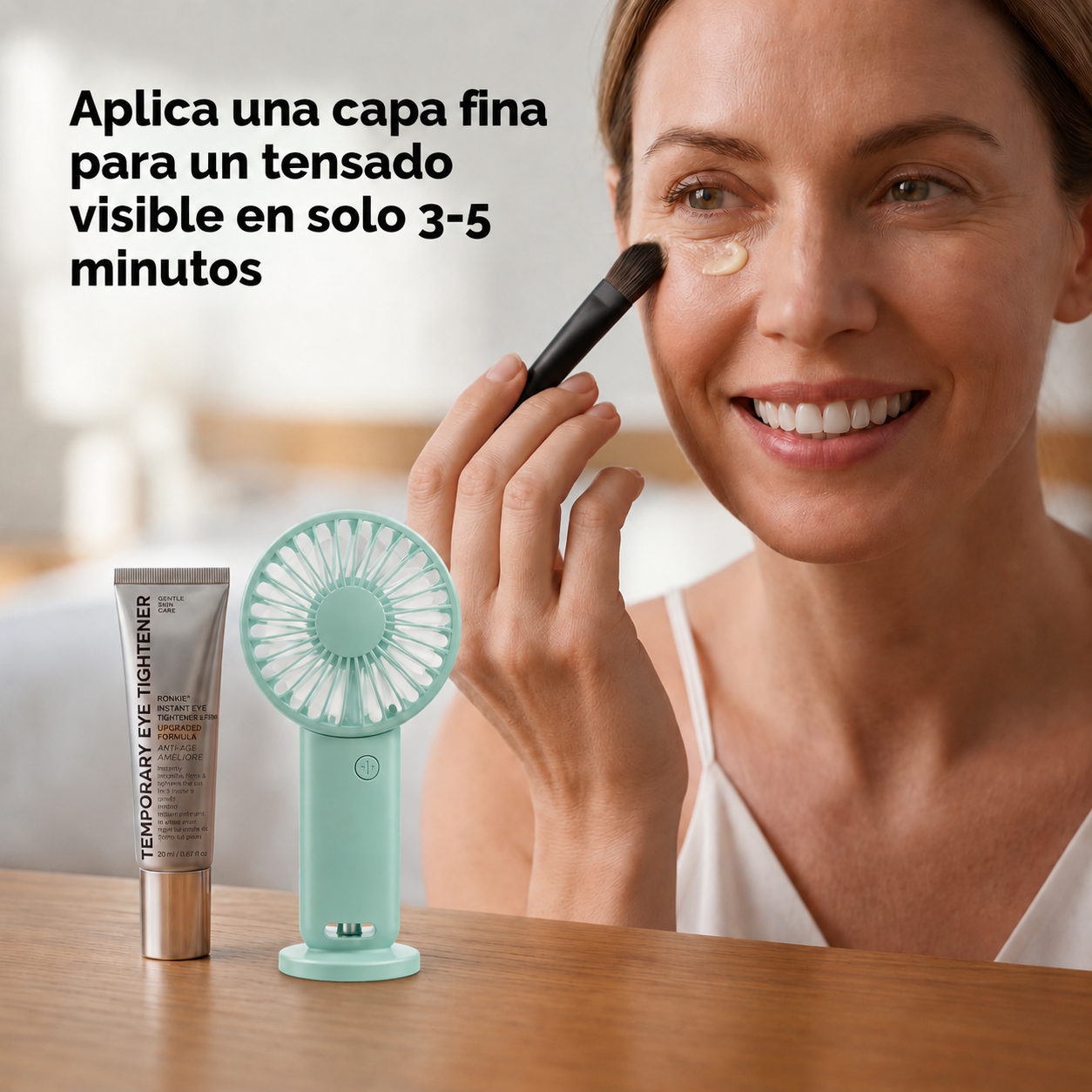 Efecto Lifting Instantáneo | Kit Completo Anti-Edad (Crema + Aplicador + Mini Ventilador)