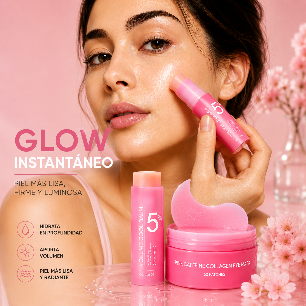 Multi Balm + Pink Eye Mask™.El dúo perfecto para una piel fresca y luminosa.